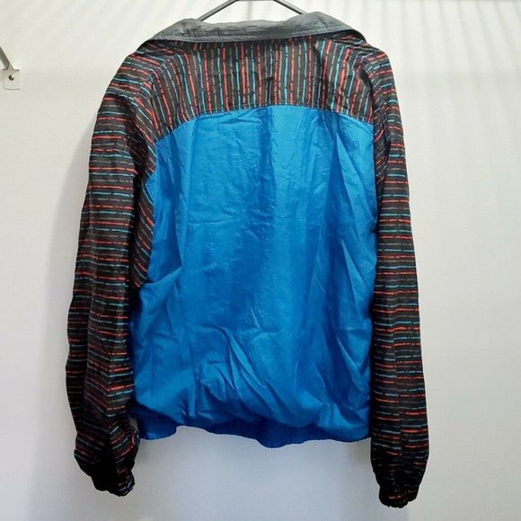 Vintage 90s retro windbreaker funky color block‎ size XL track running jacket - Picture 5 of 7